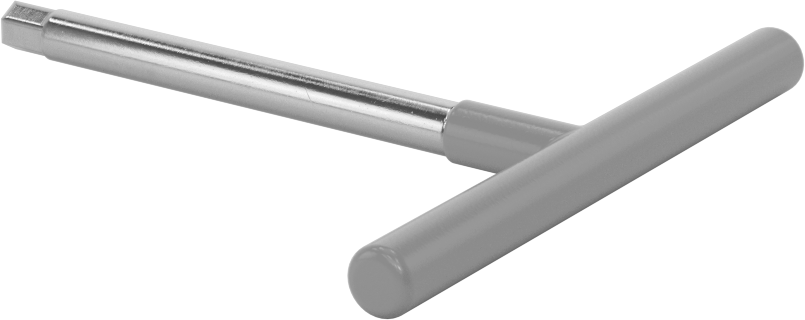 Paslanmaz Çelik T-Saplı Altıgen Anahtar, Yastıklı Tutamak, 3/8" Tahrik Boyutu, 6" Toplam Uzunluk