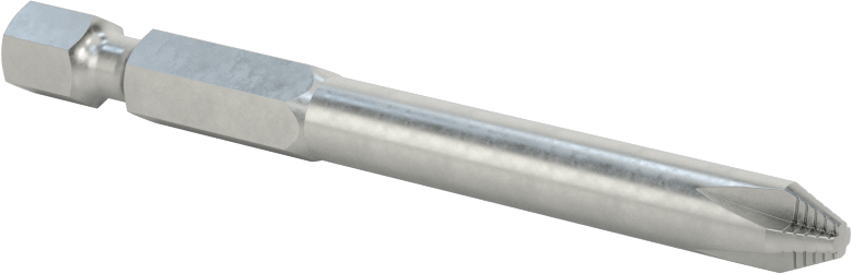 Kaymaz Phillips Ucu, Elektrikli Aletler için 1/4" Altıgen Şaft, Numara 2 Boyut, 2-3/4" Uzunluk