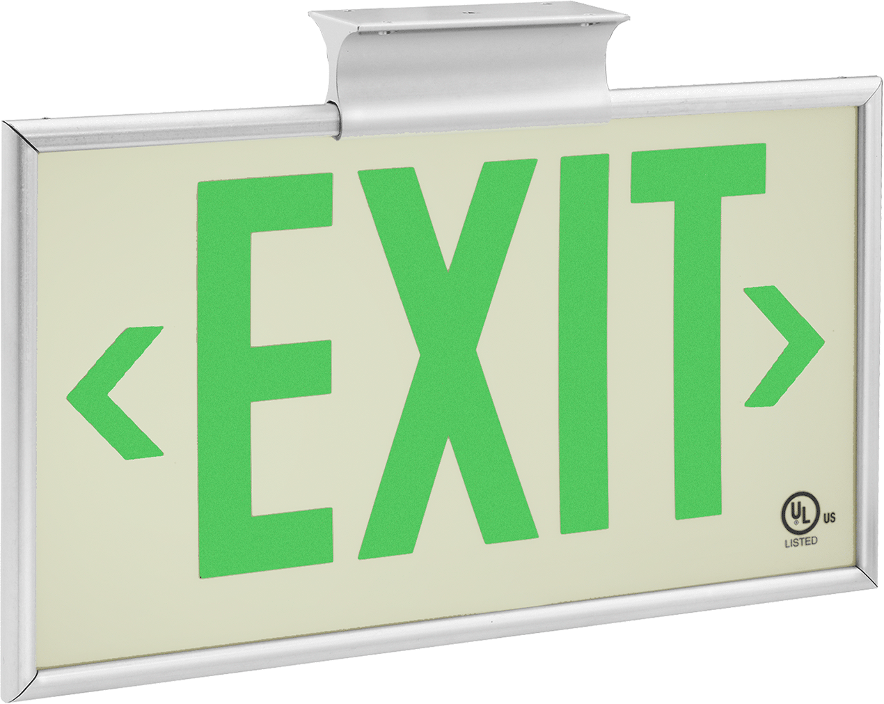 Exit with Arrow—Glow-in-the-Dark Green with Green Message