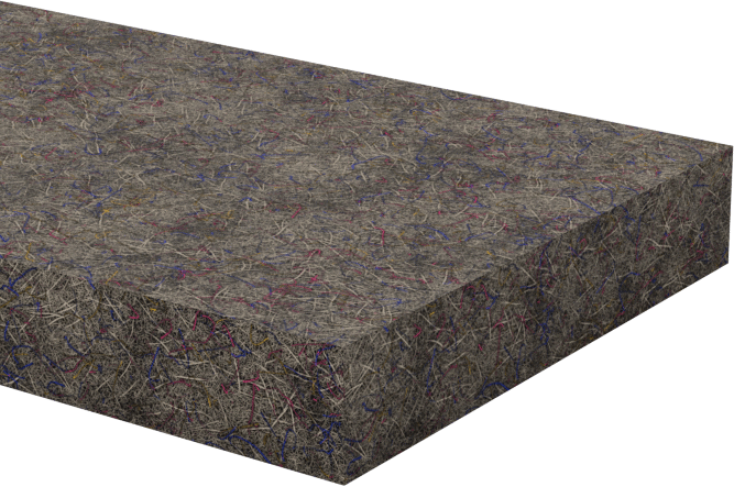 F26 Keçe Şerit, Yumuşak, Düz Destek, 10 Fit Uzunluk, 1" Genişlik, 3/16" Kalınlık
