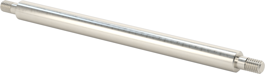 1050 Karbon Çelik Dişli Doğrusal Hareket Mili, Her İki Ucu Dişli, 5/8" Çap, 9-1/2" Uzunluk