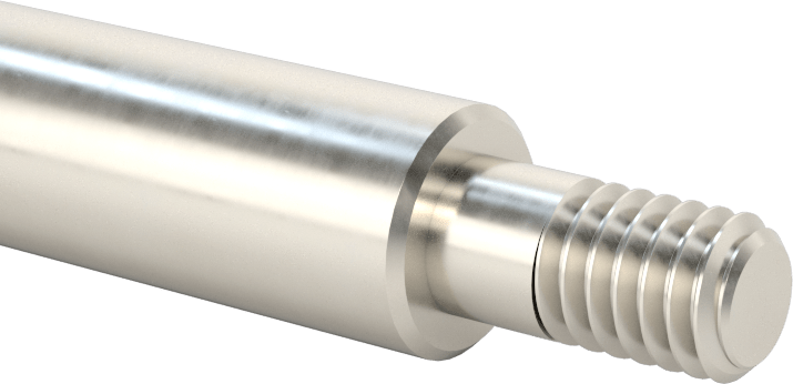 1050 Karbon Çelik Dişli Doğrusal Hareket Mili, Her İki Ucu Dişli, 1/2" Çap, 25-1/4" Uzunluk