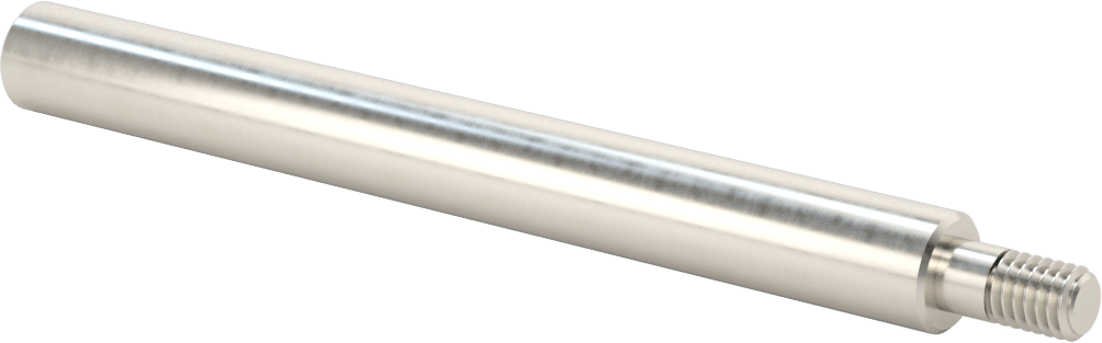 1050 Karbon Çelik Dişli Doğrusal Hareket Mili, Dişli Uç x Düz Uç, 5/8" Çap, 6-3/4" Uzunluk