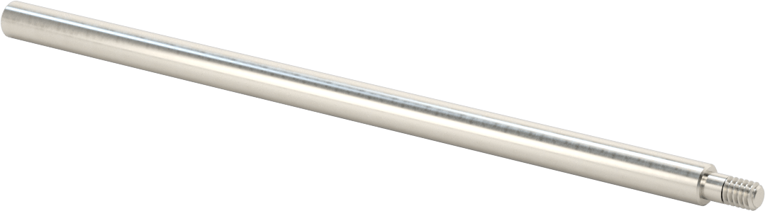 1050 Karbon Çelik Dişli Doğrusal Hareket Mili, Dişli Uç x Düz Uç, 3/8" Çap, 8-1/2" Uzunluk