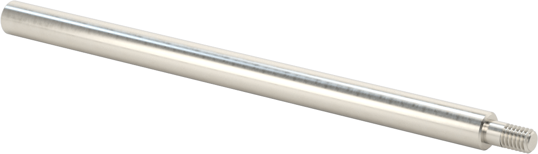 1050 Karbon Çelik Dişli Doğrusal Hareket Mili, Dişli Uç x Düz Uç, 1/2" Çap, 8-5/8" Uzunluk