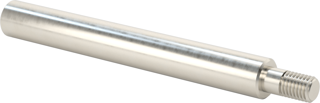 1050 Karbon Çelik Dişli Doğrusal Hareket Mili, Dişli Uç x Düz Uç, 1" Çap, 9-1/4" Uzunluk