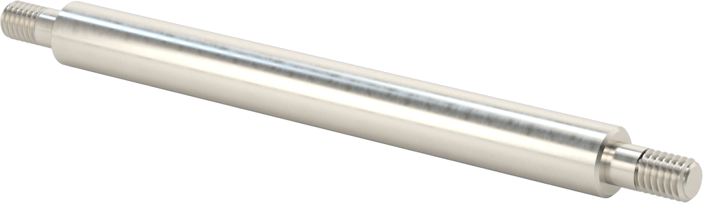 1050 Karbon Çelik Dişli Doğrusal Hareket Mili, Her İki Ucu Dişli, 5/8" Çap, 7-1/2 inç uzunluk