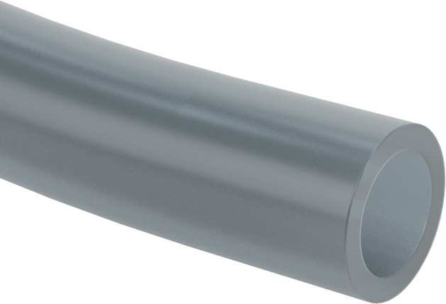 Su Tahliye Hatları için Yumuşak PVC Plastik Boru, 5/8" ID, 7/8" OD, Yarı Şeffaf Gri