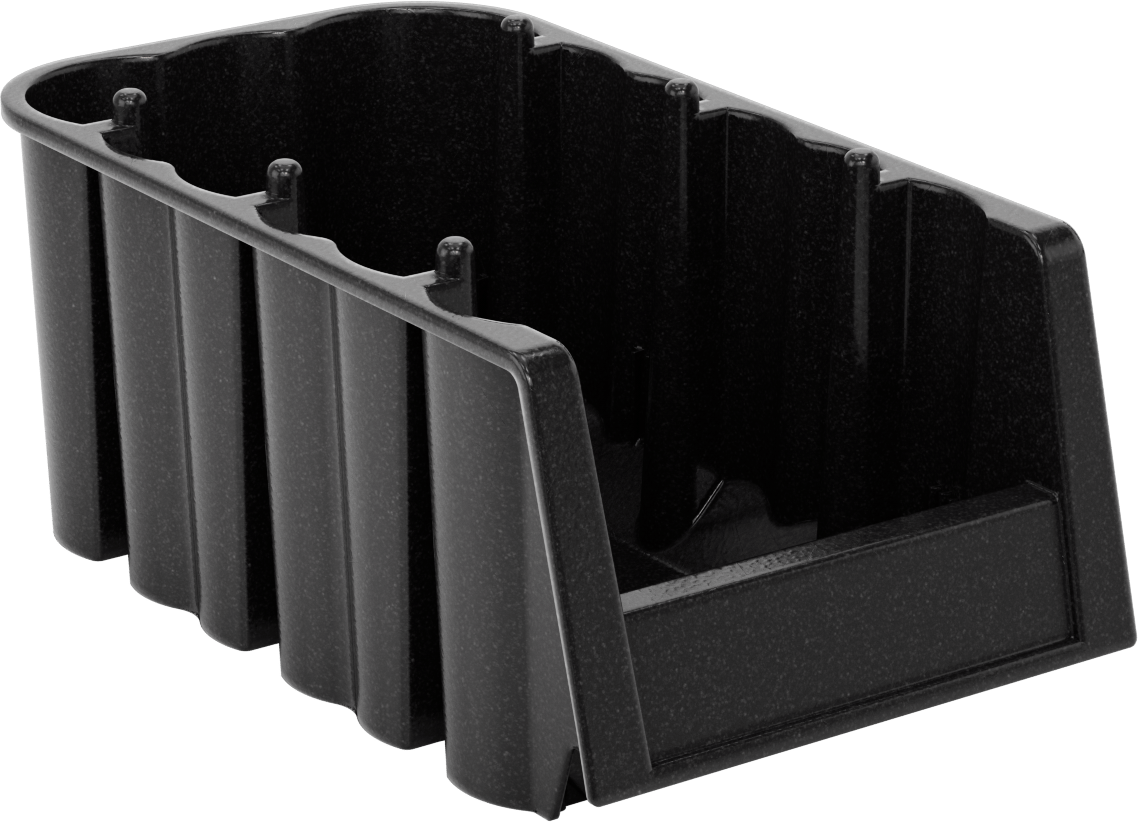 İç İçe Geçebilen ve İstiflenebilir Plastik Kutu, 6-5/8" Genişlik, 11-7/8" Derinlik, 5" Yükseklik