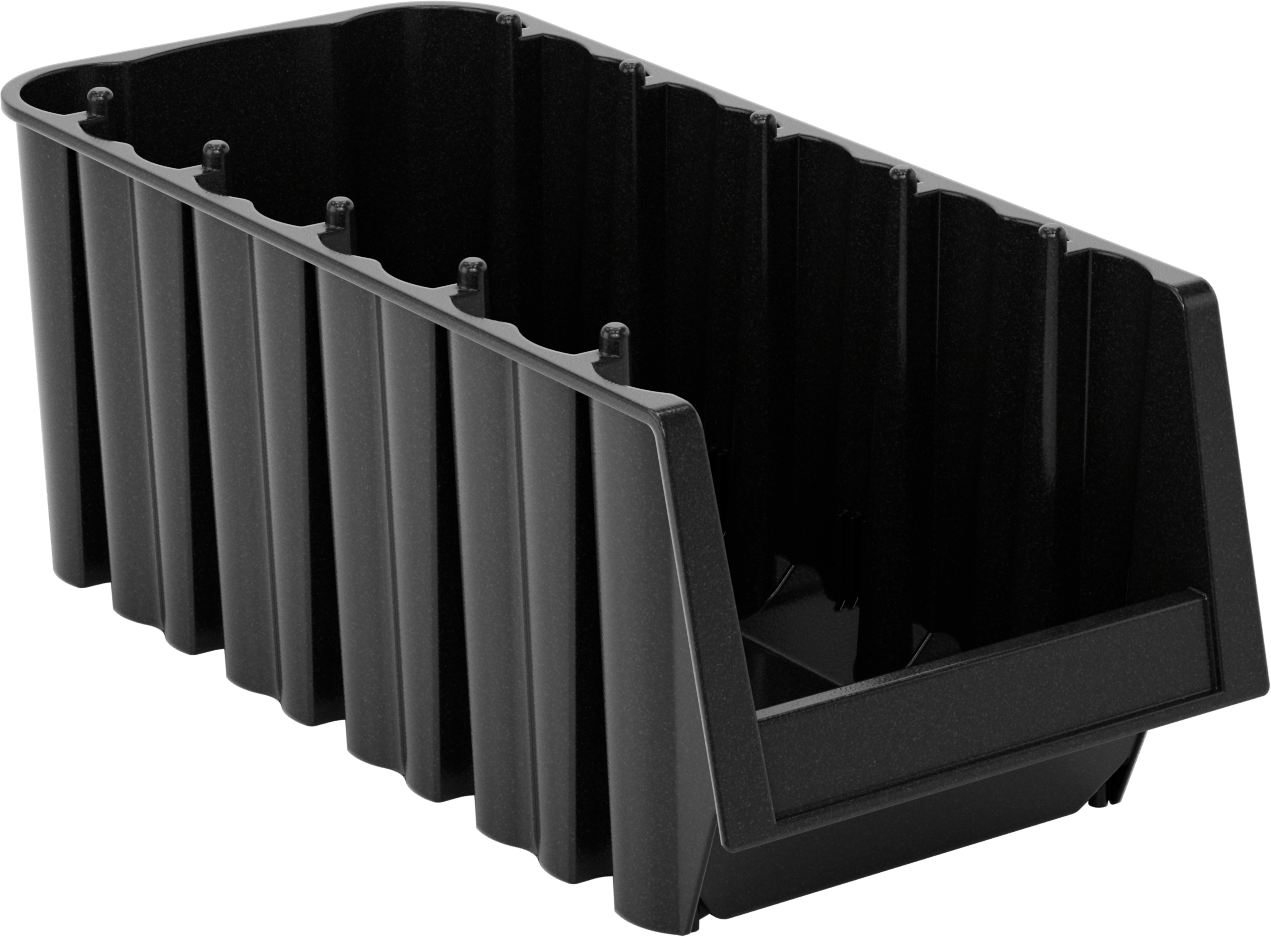 İç İçe Geçebilen ve İstiflenebilir Plastik Kutu, 8-3/8" Genişlik, 17-7/8" Derinlik, 7 inç Yükseklik