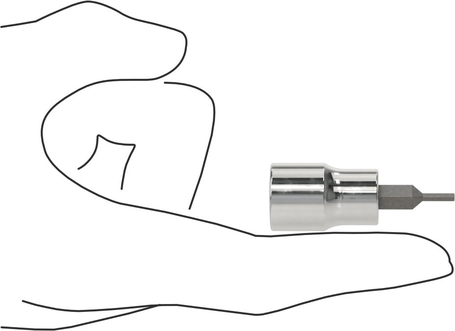Altıgen Uçlu Soket, 3/8" Kare Tahrik, 2 mm Tahrik Boyutu