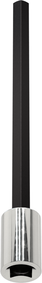 Altıgen Uçlu Soket, Uzatılmış Menzil, 3/8" Kare Tahrik, 8 mm Boyut, 6-1/8" Uzunluk