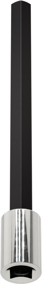 Altıgen Uçlu Soket, Uzatılmış Menzil, 3/8" Kare Tahrik, 10 mm Boyut, 6-1/8" Uzunluk