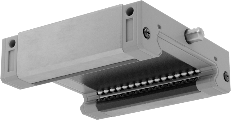 Yüksek Döngülü Ekstra Geniş Bilyalı Rulmanlı Taşıyıcı, Flanşlı, 33 mm Ray Genişliği için, 1600 lbs. Kapasite