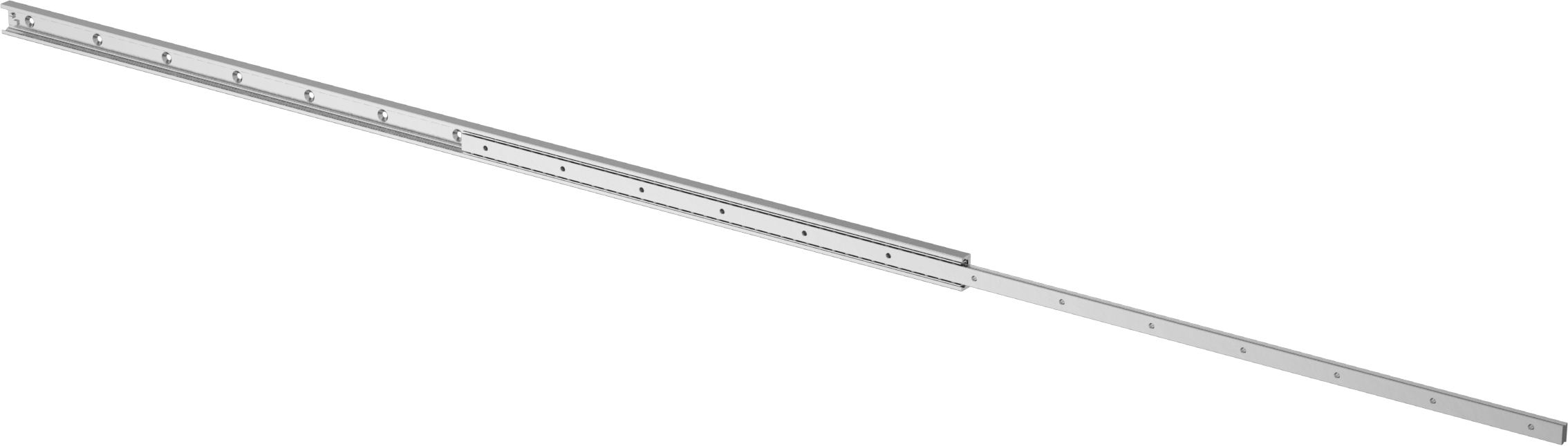 C Ray Profilli Teleskopik Kılavuz, Çinko Kaplı Çelik Taşıyıcı, 28 mm Genişlik x 1010 mm Uzunluk Çelik Ray