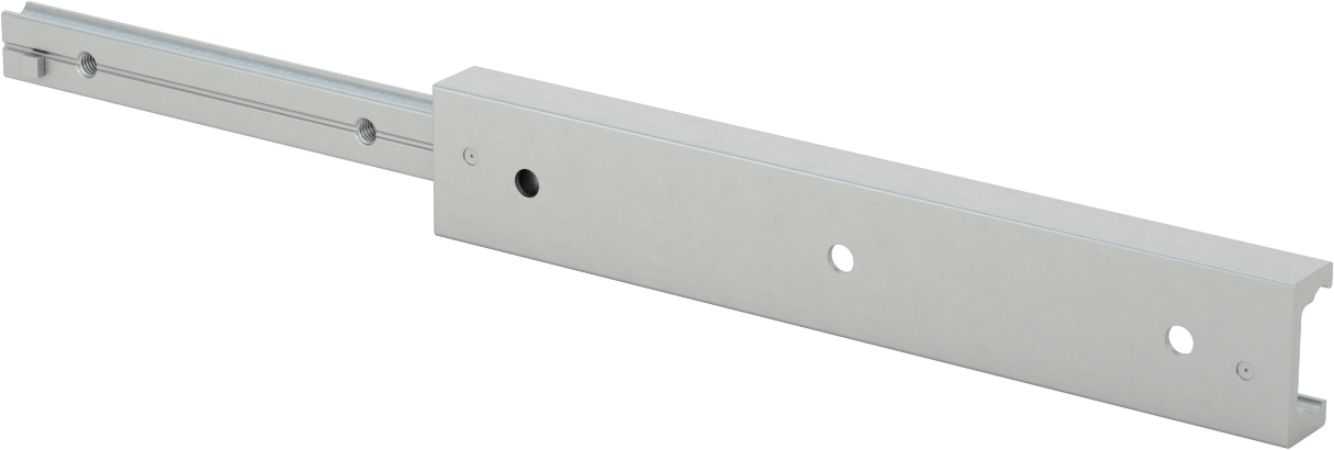 C Ray Profilli Teleskopik Kılavuz, Krom Kaplı Çelik, 35 mm Genişlik x 210 mm Uzunluk Ray