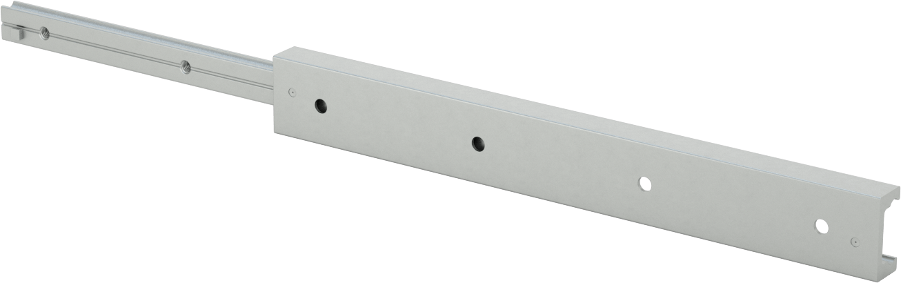 C Ray Profilli Teleskopik Kılavuz, Krom Kaplı Çelik, 35 mm Genişlik x 290 mm Uzunlukta Ray