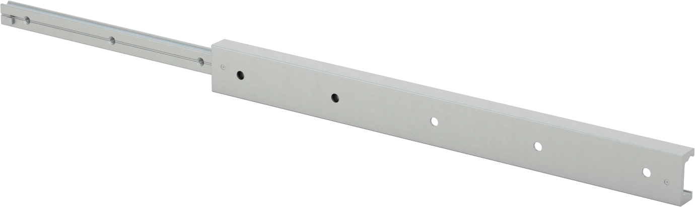C Ray Profilli Teleskopik Kılavuz, Krom Kaplı Çelik, 35 mm Genişlik x 370 mm Uzunlukta Ray