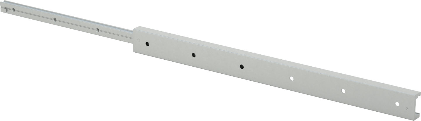 C Ray Profilli Teleskopik Kılavuz, Krom Kaplı Çelik, 35 mm Genişlik x 450 mm Uzunlukta Ray