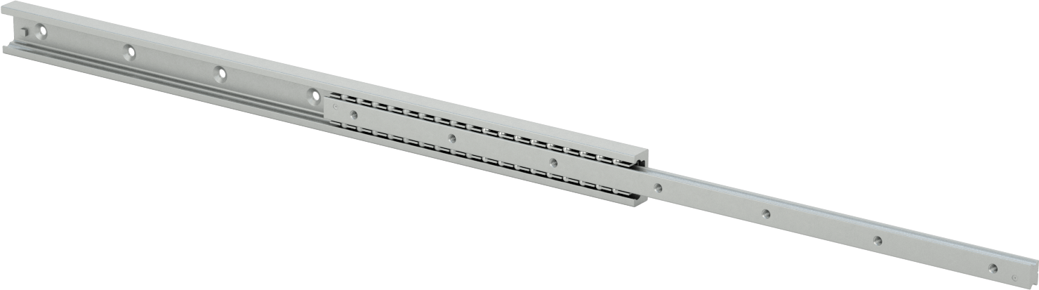 C Ray Profilli Teleskopik Kılavuz, Krom Kaplı Çelik, 35 mm Genişlik x 530 mm Uzunluk Ray
