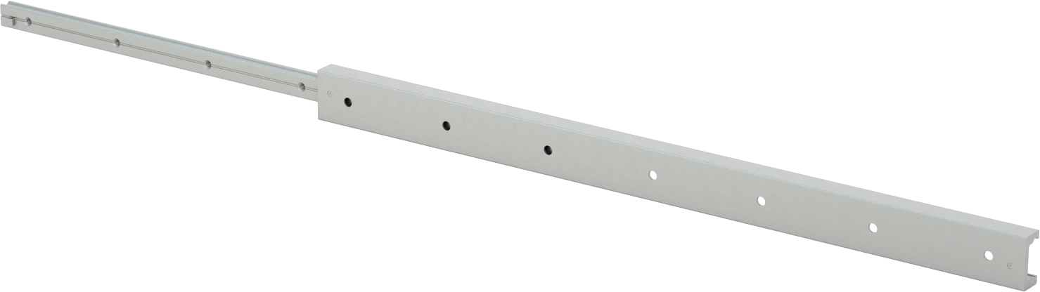 C Ray Profilli Teleskopik Kılavuz, Krom Kaplı Çelik, 35 mm Genişlik x 530 mm Uzunluk Ray