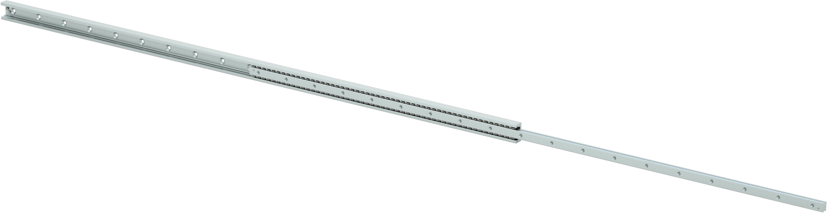 C Ray Profilli Teleskopik Kılavuz, Çinko Kaplı Çelik Taşıyıcı, 43 mm Genişlik x 1490 mm Uzunluk Çelik Ray