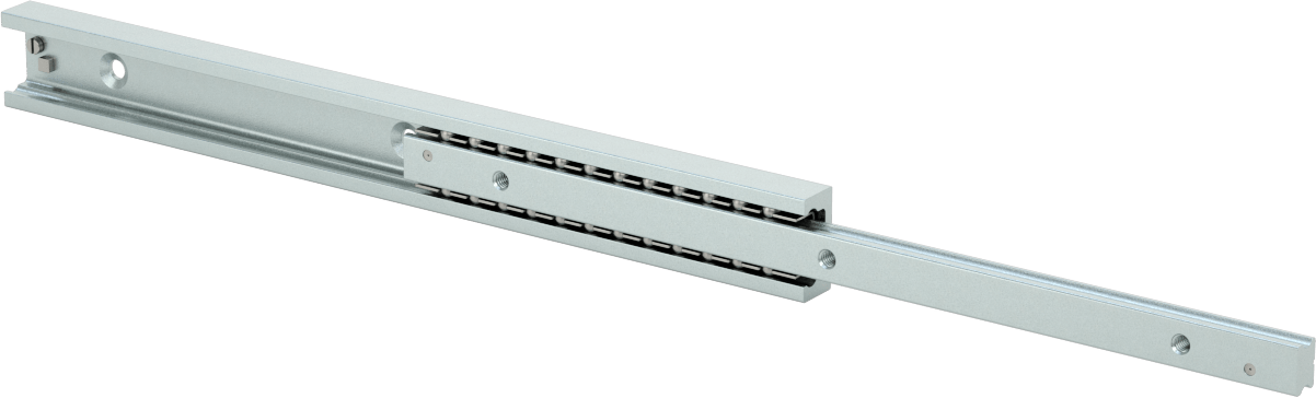 C Ray Profilli Teleskopik Kılavuz, Çinko Kaplı Çelik Taşıyıcı, 22 mm Genişlik x 210 mm Uzunluk Çelik Ray