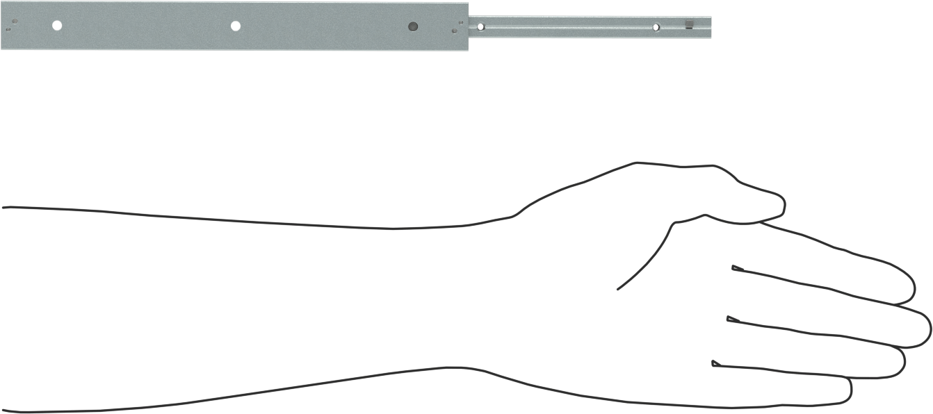 C Ray Profilli Teleskopik Kılavuz, Çinko Kaplı Çelik Taşıyıcı, 22 mm Genişlik x 210 mm Uzunluk Çelik Ray