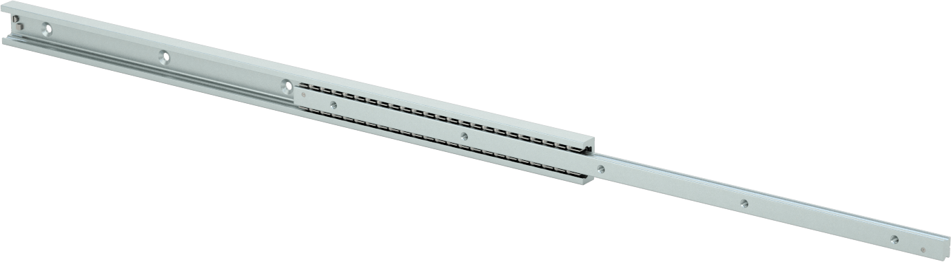 C Ray Profilli Teleskopik Kılavuz, Çinko Kaplı Çelik Taşıyıcı, 22 mm Genişlik x 370 mm Uzunluk Çelik Ray