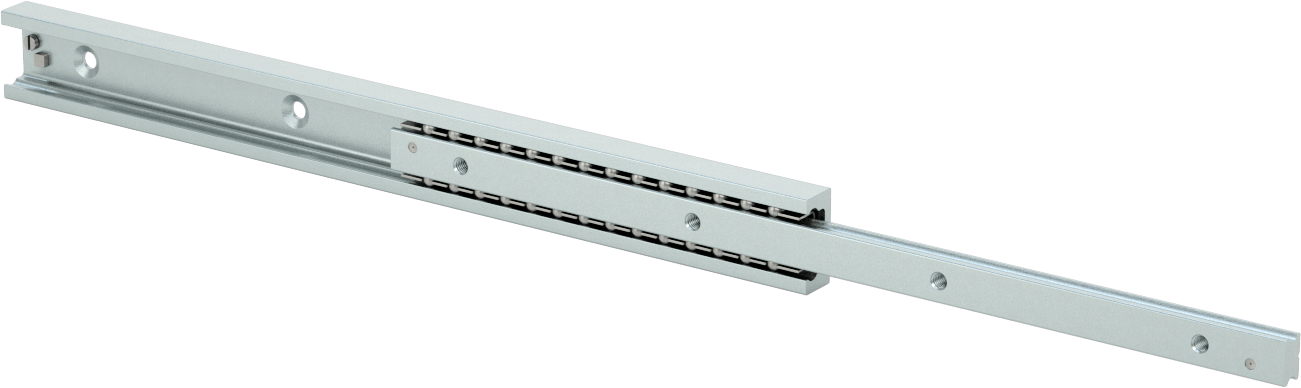 C Ray Profilli Teleskopik Kılavuz, Çinko Kaplı Çelik Taşıyıcı, 28 mm Genişlik x 290 mm Uzunluk Çelik Ray