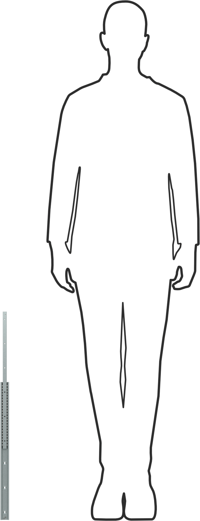 C Ray Profilli Teleskopik Kılavuz, Çinko Kaplı Çelik Taşıyıcı, 28 mm Genişlik x 450 mm Uzunluk Çelik Ray
