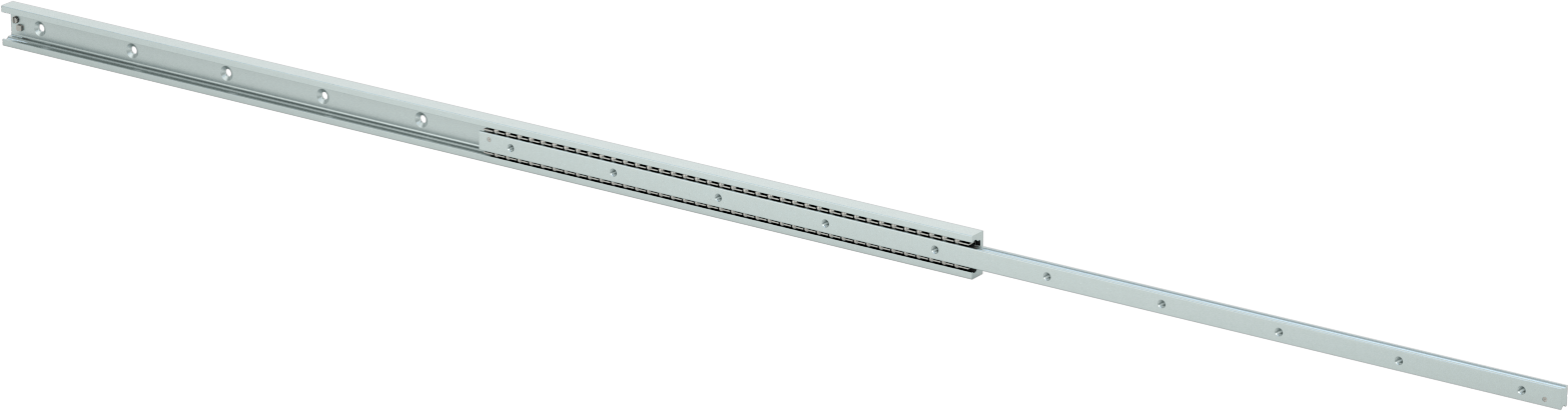 C Ray Profilli Teleskopik Kılavuz, Çinko Kaplı Çelik Taşıyıcı, 28 mm Genişlik x 770 mm Uzunlukta Çelik Ray