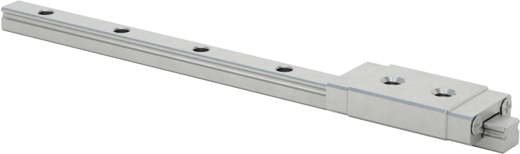 Minyatür Bilyalı Rulman Taşıyıcı ve Kılavuz Ray, 3 mm genişlik x 60 mm uzunlukta raylı