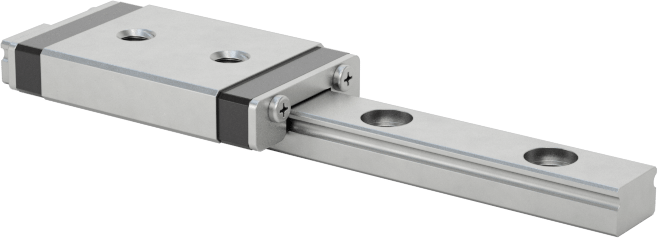Minyatür Bilyalı Rulman Taşıyıcı ve Kılavuz Ray, 4 mm Genişlik x 40 mm Uzunlukta Ray ile