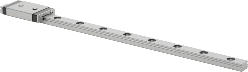 Minyatür Bilyalı Rulman Taşıyıcı ve Kılavuz Ray, 4 mm Genişlik x 100 mm Uzunluk Ray
