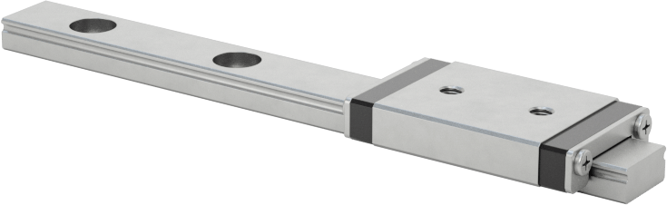 Minyatür Bilyalı Rulman Taşıyıcı ve Kılavuz Ray, 6 mm Genişlik x 60 mm Uzunlukta Raylı