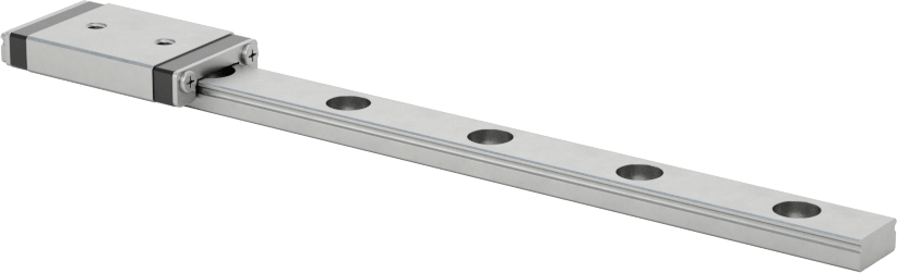 Minyatür Bilyalı Rulman Taşıyıcı ve Kılavuz Ray, 6 mm Genişlik x 90 mm Uzunlukta Ray