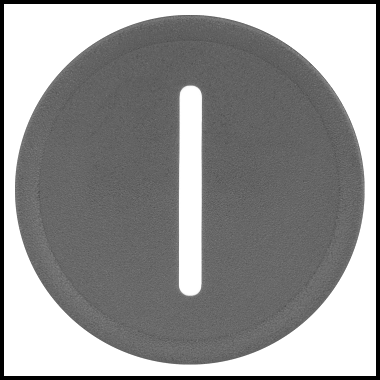Metal 22 mm Panel Montajlı Basmalı Düğme Anahtarı, Çıkıntılı, Anlık, SPST-NO, Dikey Hat, Beyaz