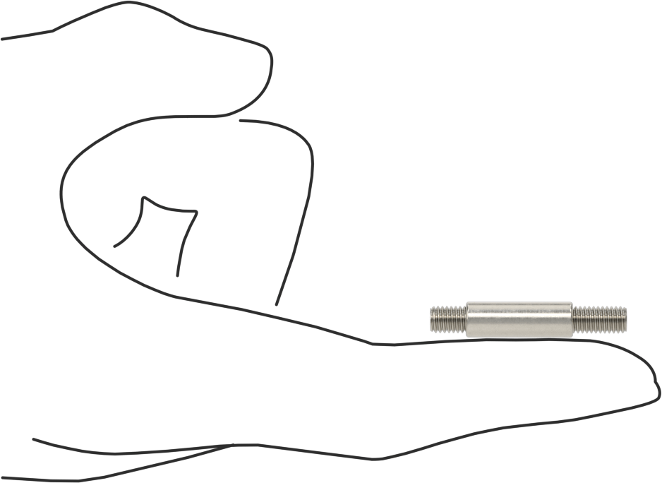 Stainless Steel Lever Shaft with 10-32 Thread, 3/4" Long