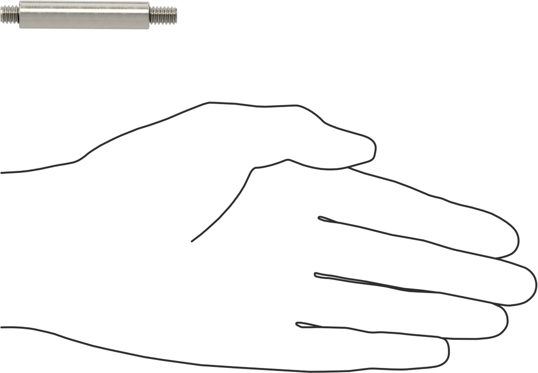 Stainless Steel Lever Shaft with 1/4"-20 Thread, 1-3/4" Long