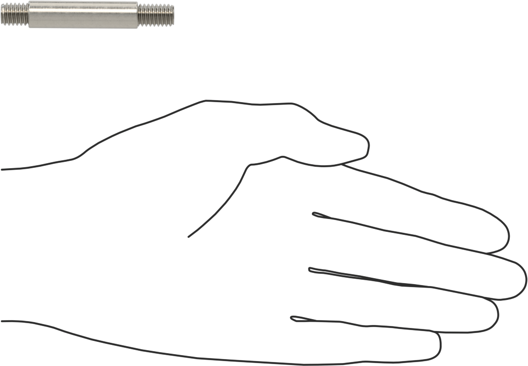 Stainless Steel Lever Shaft with 5/16"-18 Thread, 1-1/2" Long