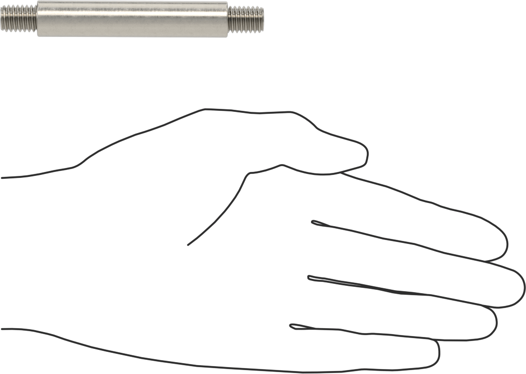Stainless Steel Lever Shaft with 3/8"-16 Thread, 2-5/8" Long