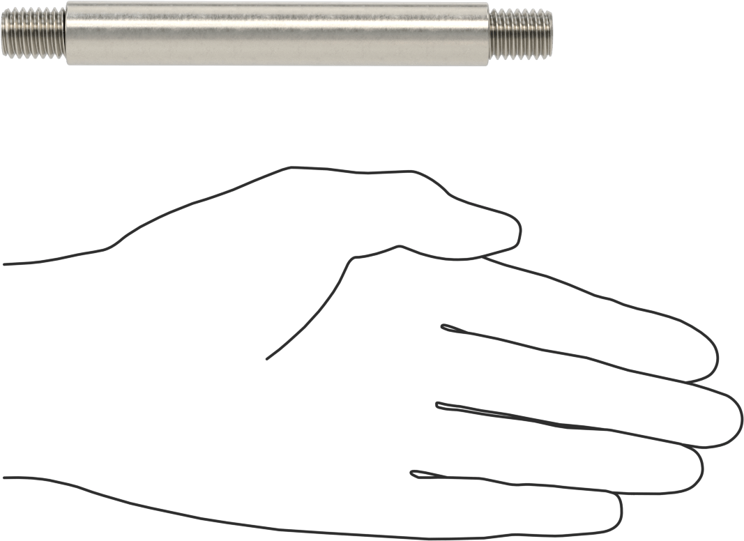 Stainless Steel Lever Shaft with 1/2"-13 Thread, 4-1/8" Long