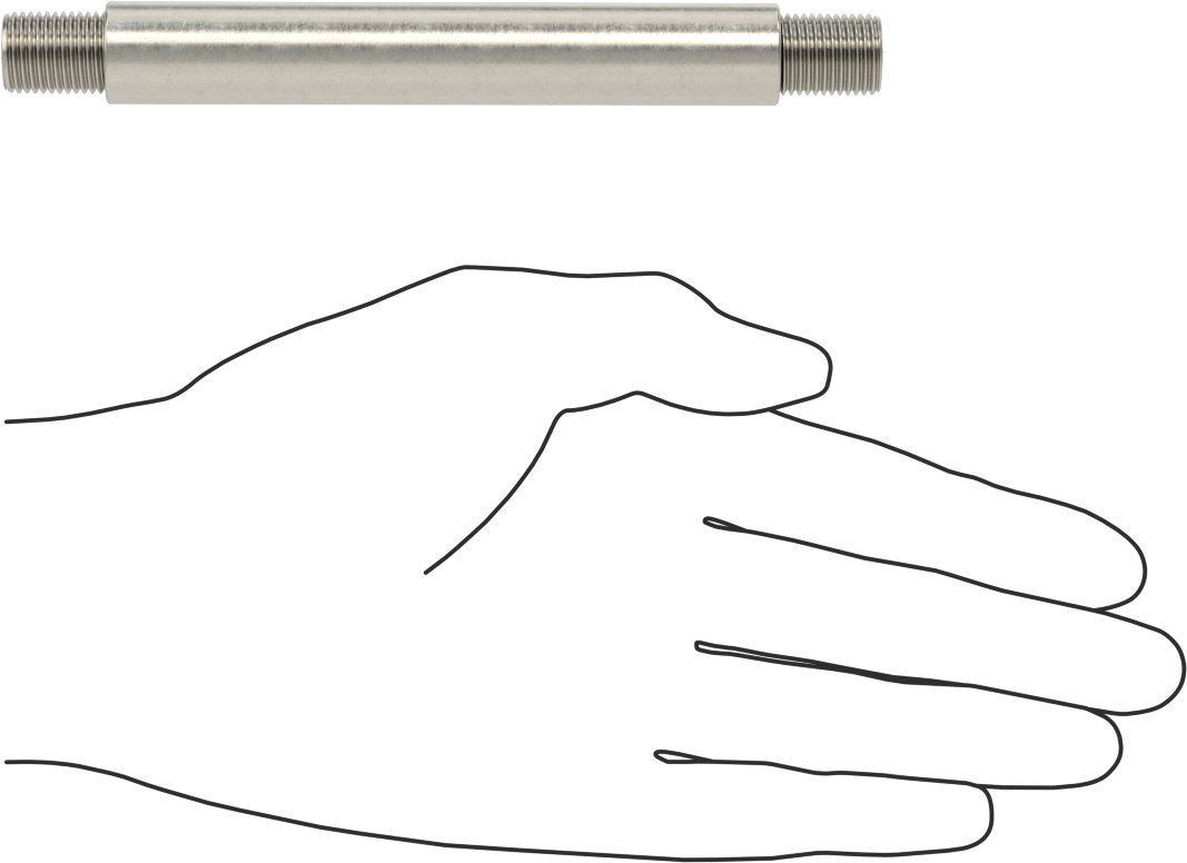 Stainless Steel Lever Shaft with 1/2"-20 Thread, 4-1/8" Long