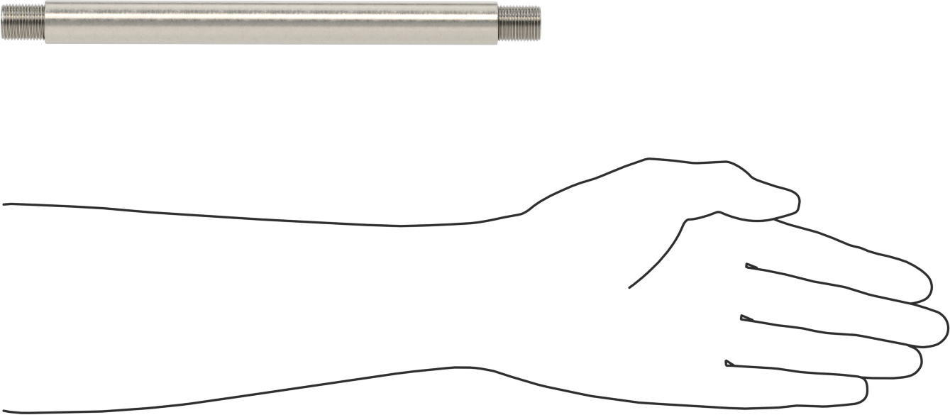 Stainless Steel Lever Shaft with 5/8"-18 Thread, 7-7/8" Long