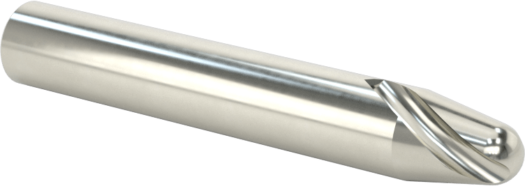 Kalıp Yapımı için Karbür Top Uçlu Freze, 2 Yiv, 20 Derece Kesme Açısı, 1/4" Freze Çapı