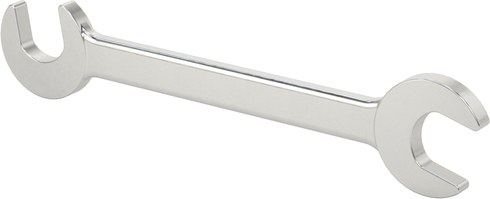 80 Derece Açılı Dar Boşluklu Açık Uçlu Anahtar, 15 mm Boyut, 5-3/4" Toplam Uzunluk