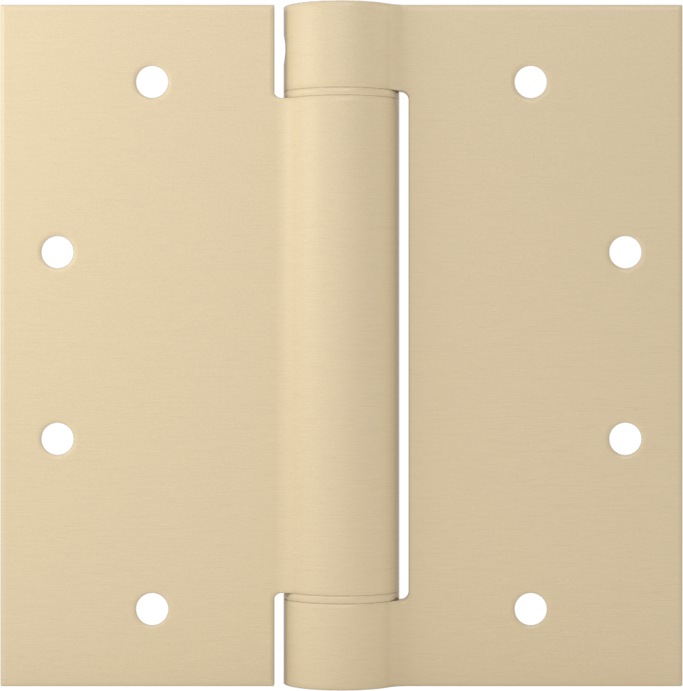 Gömme Montajlı Giriş Kapısı Yaylı Menteşe, Kare, Astarlı Çelik, 1-3/4" Kalınlık için, 4-1/2“ x 2-1/4” Yapraklar