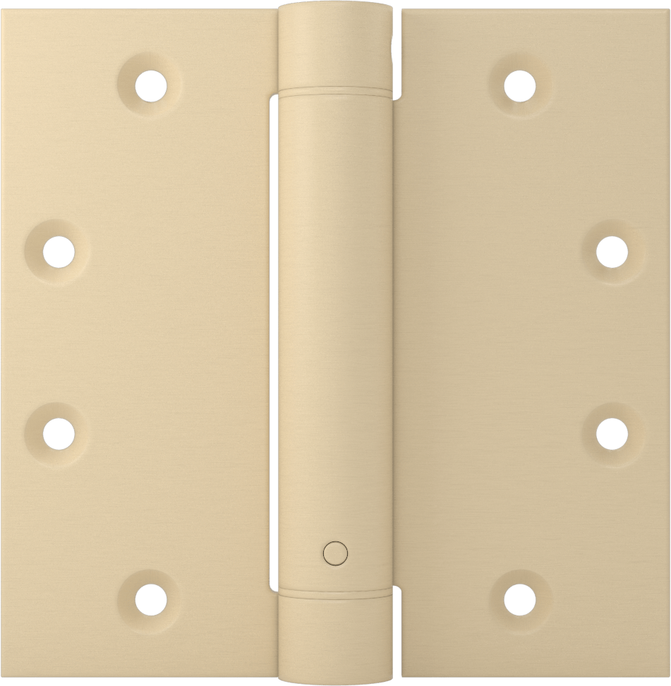 Gömme Montajlı Giriş Kapısı Yaylı Menteşe, Kare, Astarlı Çelik, 1-3/4" Kalınlık için, 4-1/2“ x 2-1/4” Yapraklar