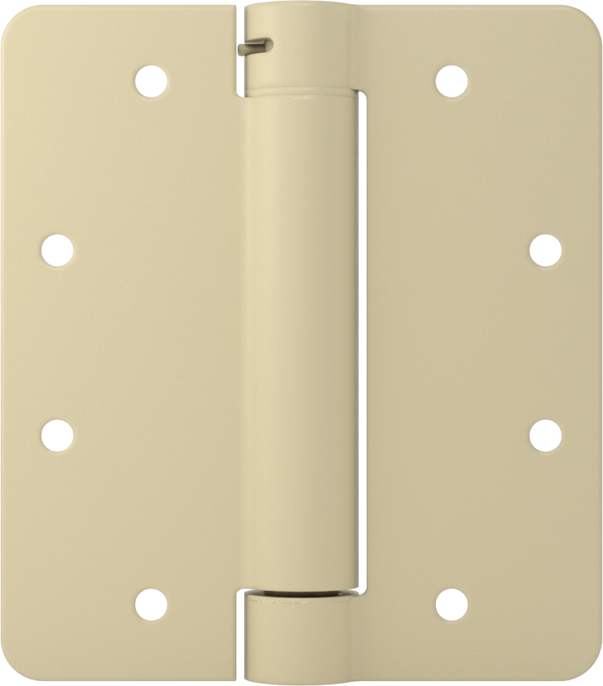 Gömme Montajlı Giriş Kapısı Yaylı Menteşe, Yuvarlak, Astarlı Çelik, 1-3/4" Kalınlık için, 4-1/2“ x 2” Yapraklar
